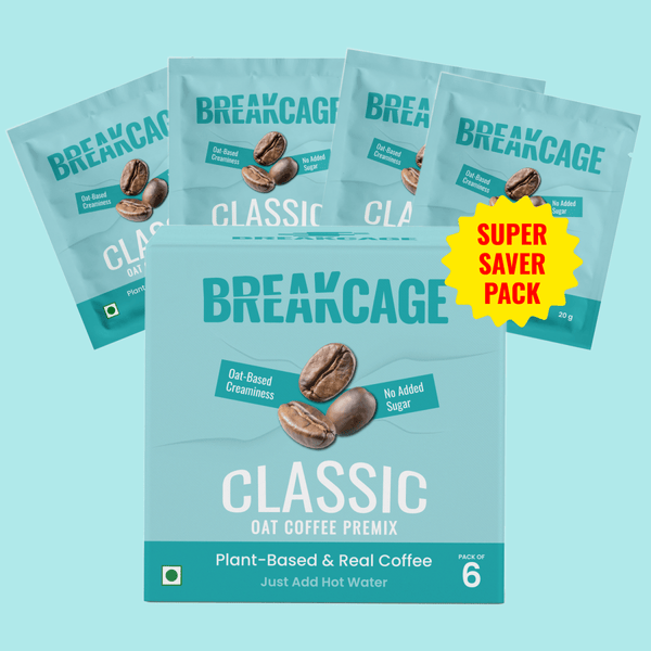 Oat Coffee Premix Classic | Pack of 6 with 4 Extra Sachets