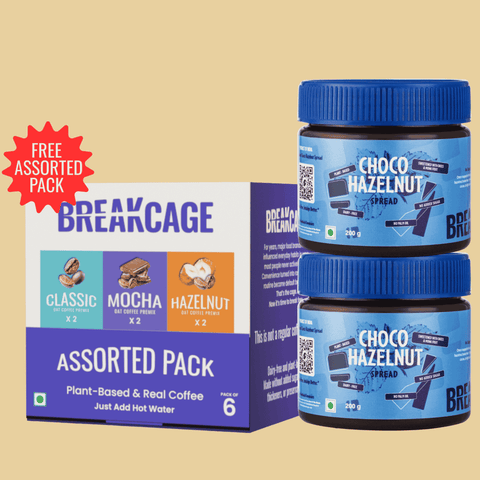 2 Chocolate Hazelnut Spread +  FREE Assorted Pack of 6