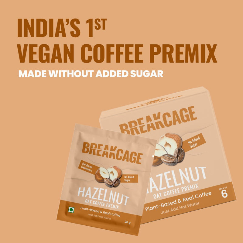 Oat Coffee Premix Hazelnut Pack of 6