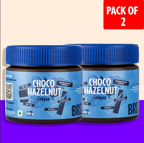BreakCage Vegan Chocolate Hazelnut Spread – 200g (Pack of 2)