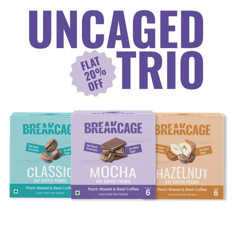 Uncaged Trio ( Classic, Mocha & Hazelnut Bundle of 3 x 6)