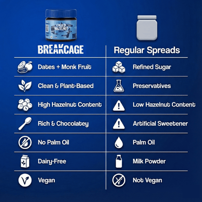 BreakCage Vegan Chocolate Hazelnut Spread – 200g (Pack of 2)